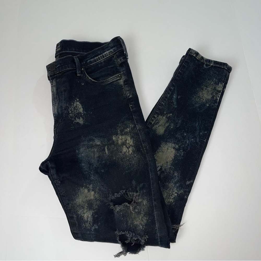 Distressed Black Denim Jeans